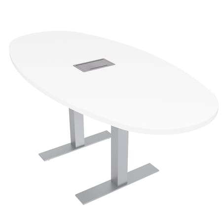 Skutchi Designs 45.25 in W, 71.5 in L, 29 in H, Engineered Wood Top, White HAR-BOVL-46X72-T-ELEC-XD09